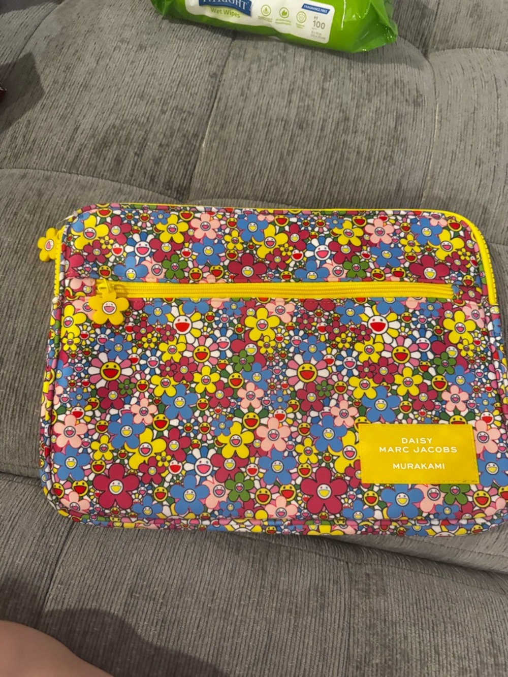 LIMITED EDITION Murakami Marc Jacobs Floral Laptop Bag - Yellow Multicolor